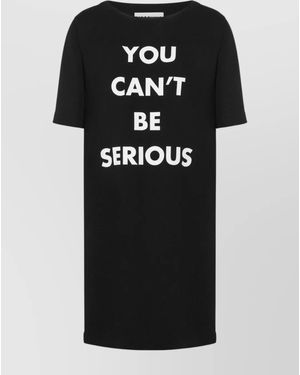 Moschino Serious Print Mini Dress - Black