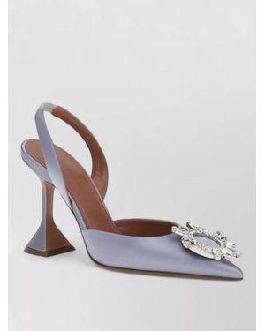 AMINA MUADDI Silk High Heel Court Shoes - Blue