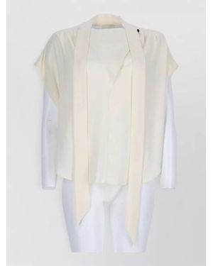 Isabel Marant Relaxed Cap Sleeve Open Front Jacket - White