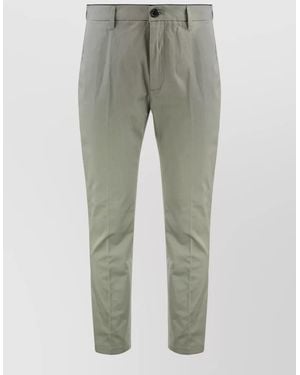 Department 5 Prince Chino Trousers Pleated Front Belt Loops - Grey