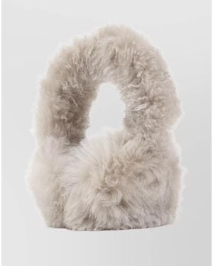 Yves Salomon Lamb Fur Earmuffs - White