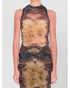 Jean Paul Gaultier Maxi Top With Medallion Print Design - Multicolor