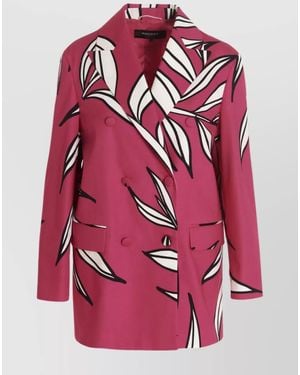 Rochas Floral Print Blazer - Pink
