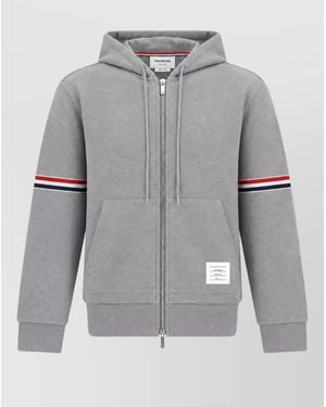 Thom Browne Cotton Hooded Jacket - Gray