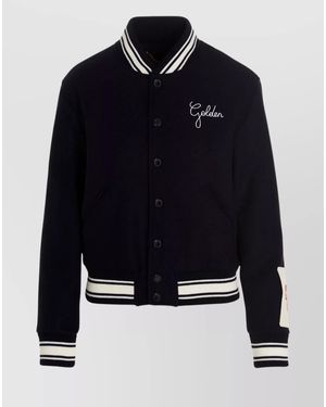 Golden Goose Virgin Wool Bomber Jacket - Blue