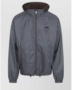 Prada Reversible Jacket Stand-Up Collar - Gray