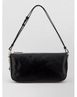 Gucci Leather Shoulder Bag Adjustable Strap Hardware - Black