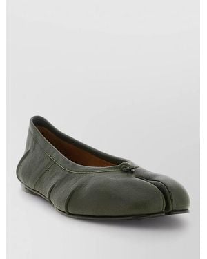 Maison Margiela Leather Ballerina Flats - Green