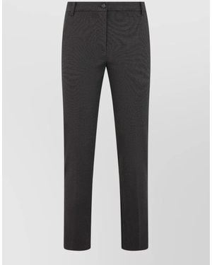 Pinko Slim Fit Trousers Slightly Flared Leg - Grey