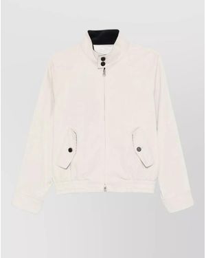DUNST Cotton Blouson Jacket High Collar - Natural