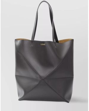 Loewe Xl Puzzle Fold Tote Bag - Gray