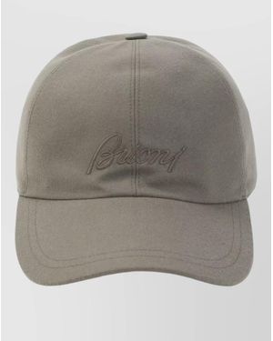 Brioni Wool Baseball Cap Curved Brim Design - Gray