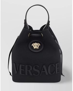 Versace Medusa Bucket Bag-Tone Hardware - Black