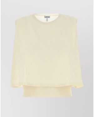 Loewe Wool Sleeveless Knitted Top - Natural
