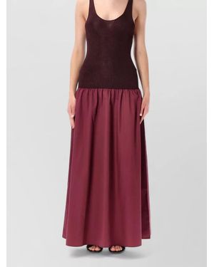 Frankie Shop Iliya Drop Waist Maxi Dress - Red