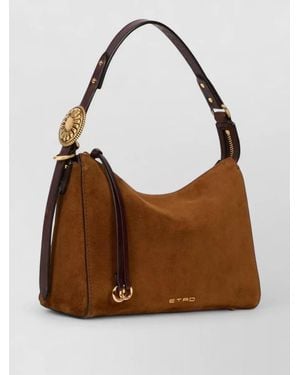 Etro Na Leather Clutch Bag - Brown