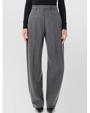 Thelatest High-Rise Wide-Leg Suit Pants - Gray