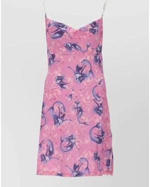 Versace Jeans Couture Satin Mini Dress - Pink