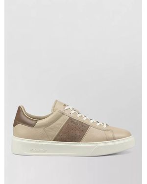 Woolrich Suede Leather Low-Top Trainers - Natural