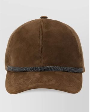Brunello Cucinelli Suede Baseball Cap - Brown