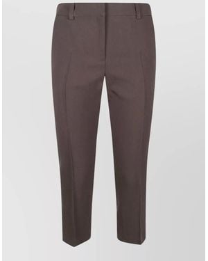 IRO Hemis Tailored Trousers Back Pockets Belt Loops - Brown