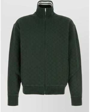 Gucci Jersey Sweatshirt High Collar Textured Fabric - Green