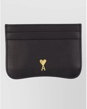 Ami Paris Leather Cardholder - Black
