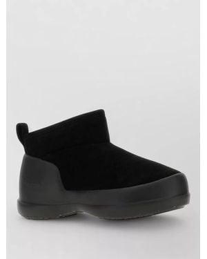 Moon Boot Mezzaluna Suede Ankle Boots Pull Tab - Black