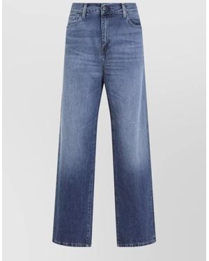 Carhartt Aaron High Rise Wide Leg Denim Pants - Blue