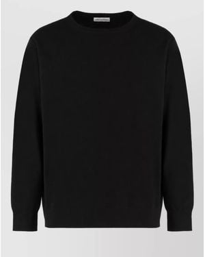 Dries Van Noten Cashmere Ribbed Crew-Neck Long-Sleeve Sweater - Black