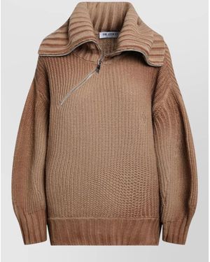 The Attico Wool Blend Jumper - Brown