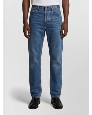 Celine Mid-Rise Straight-Leg Denim Jeans - Blue