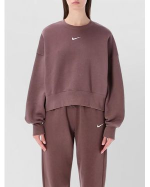 Nike Phoenix Fleece Crewneck Oversized Sweatshirt - Purple