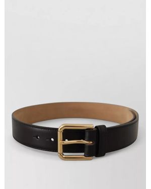 Dolce & Gabbana Smooth Leather Waist Belt Buckle - Grey
