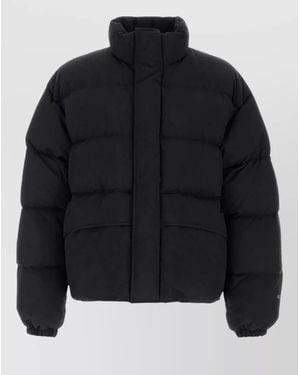 Jil Sander Nylon Blend Cropped Down Jacket - Black