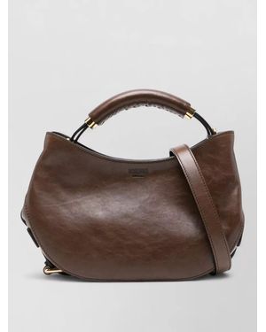 Moschino Leather Shoulder Bag - Brown