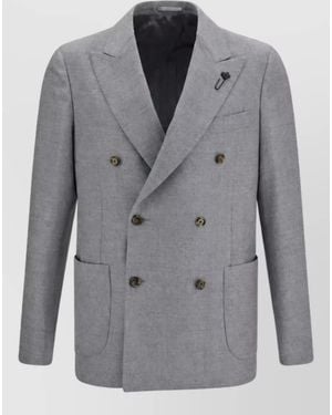 Lardini Wool Full-Length Jacket - Gray