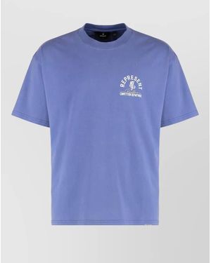 Represent Cotton Crew Neck T Shirt Regular Fit - Blue