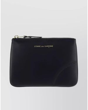 Comme des Garçons Leather Zip Wallet - Blue