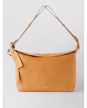 Furla Shoulder Bag Adjustable Strap Detachable Tag Top Handle - White
