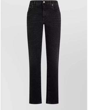 Dolce & Gabbana Straight Leg Denim Pants Five Pocket Design - Black