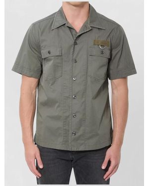 Dolce & Gabbana Cotton Shirt Regular Fit Short Sleeves - Grey