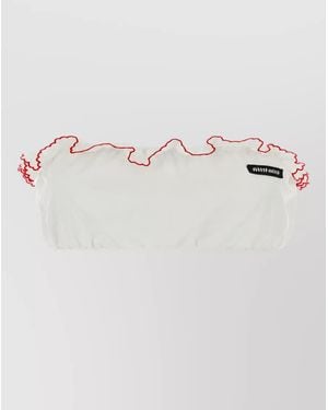 Miu Miu Cotton Cropped Blouse - Multicolour