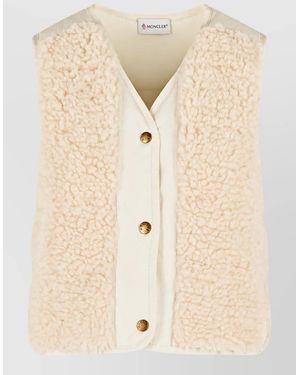Moncler Quilted Puffer Vest - Natural
