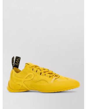 Loewe Suede Grip Trainers Low Top Lace Up - Yellow