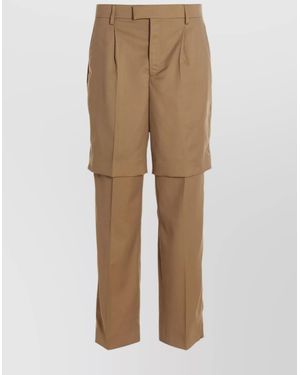 VTMNTS Virgin Wool Tailored Trousers - Natural