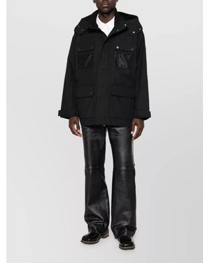 Junya Watanabe Cotton Hooded Parka Jacket - Black