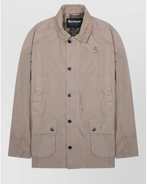 Barbour Cotton Single-Breasted Coat - Natural