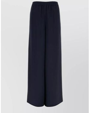 Max Mara Silk Volonta Wide Leg Shorts - Blue