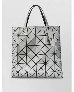 Issey Miyake Lucent Tote Bag Geometric Top Handles - Gray
